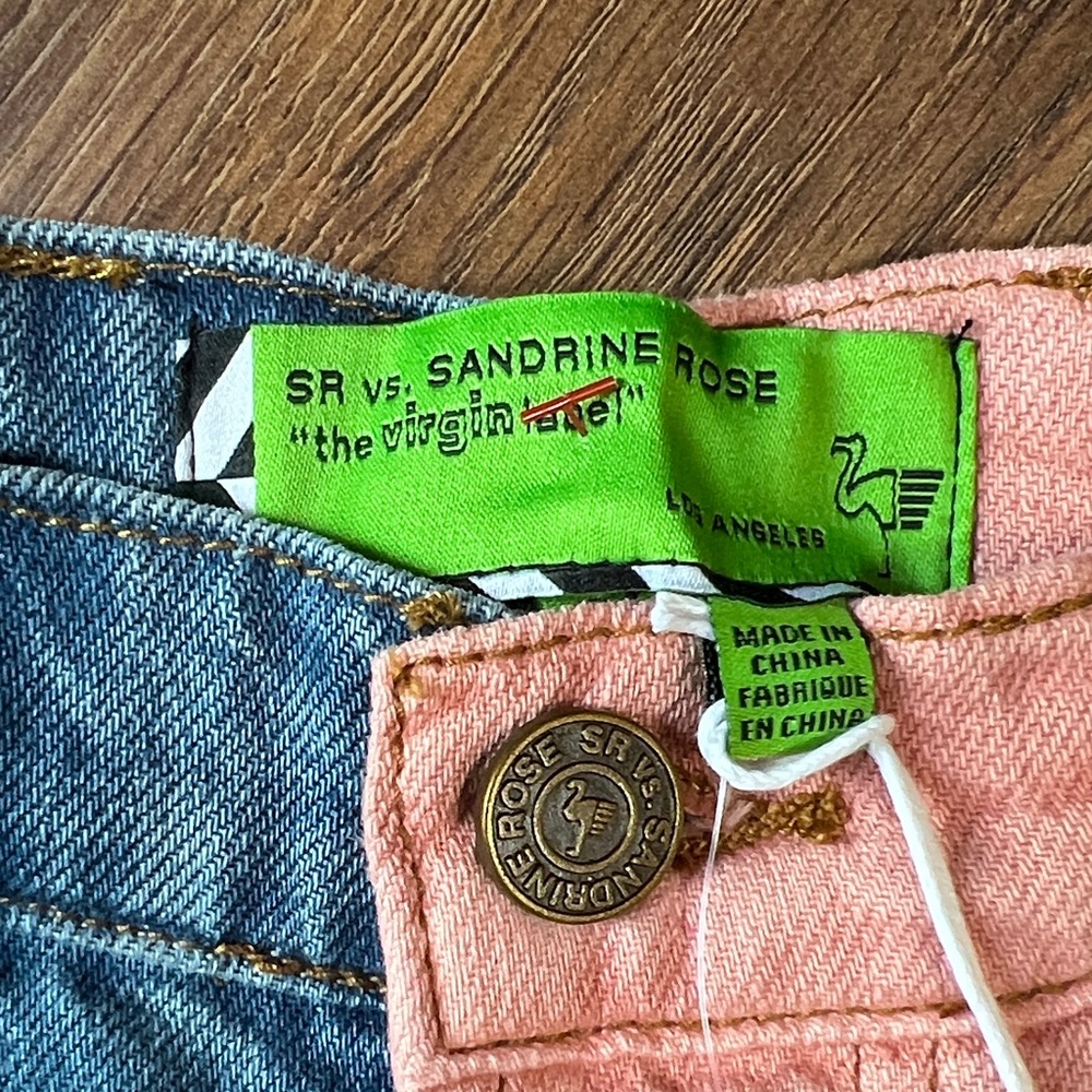 Chic free people x sandrine rose Colorblock Women Boyfriend Jeans - 26 in waist - Picture 6 of 13